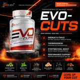 EVOLabs EVO - Cuts 120 Caps – Thermogenese Fatburner für Diät, Energie & Fokus - Mit Koffein, Grüntee EGCG, L - Carnitin, Yohimbe & Chitosan – Unterstützung für Stoffwechsel & Appetitkontrolle - EVOLabs
